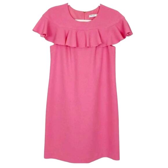 Trina Turk Charleston Ruffle top dress pink 4 - Picture 8 of 11